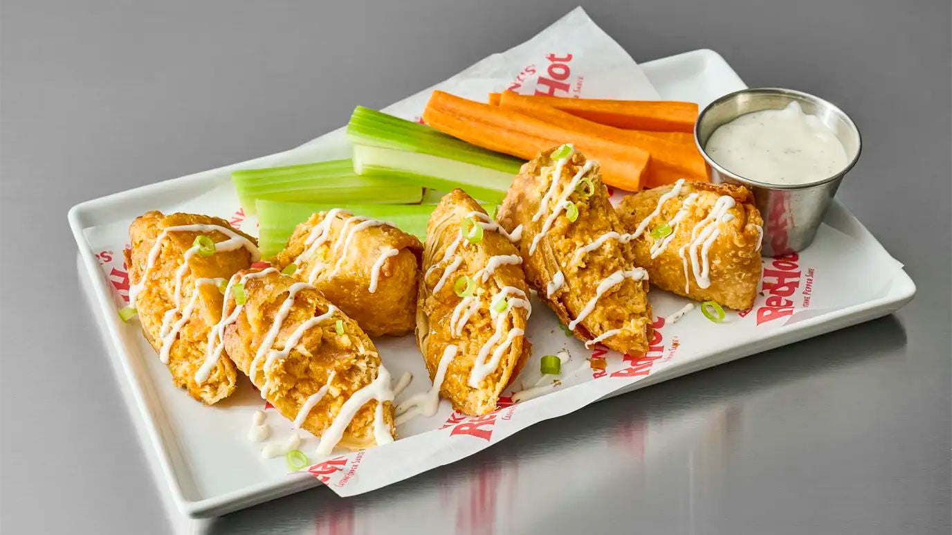 Frank’s Cheesy Buffalo Egg Rolls