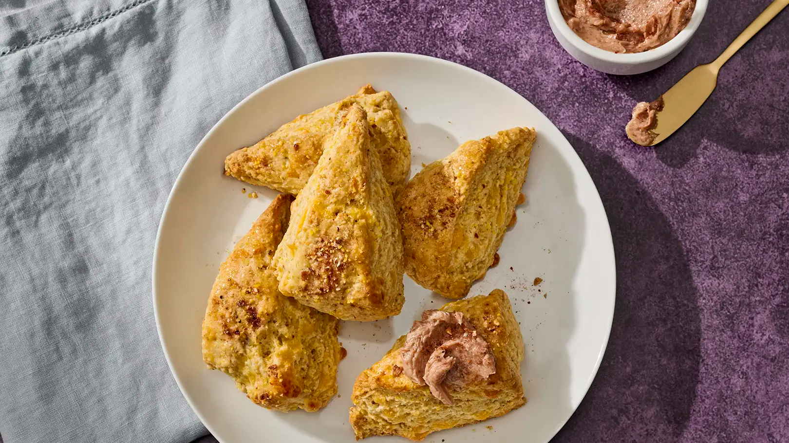 Black Currant Cornbread Scones