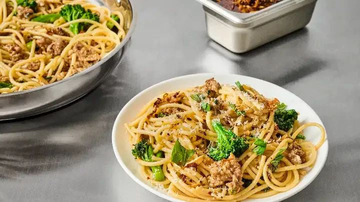 Tuscan Sausage and Broccolini Bucatini