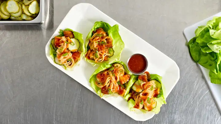Spicy Maple Pork Lettuce Wraps