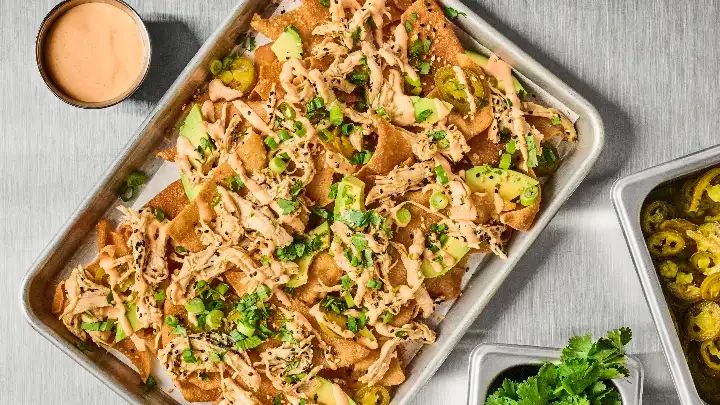 Spicy Furikake Wonton Nachos