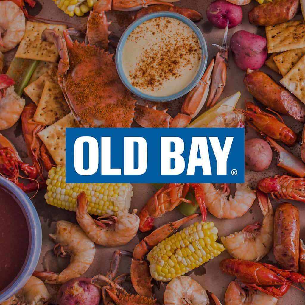 old bay logo overlaying a recipe image