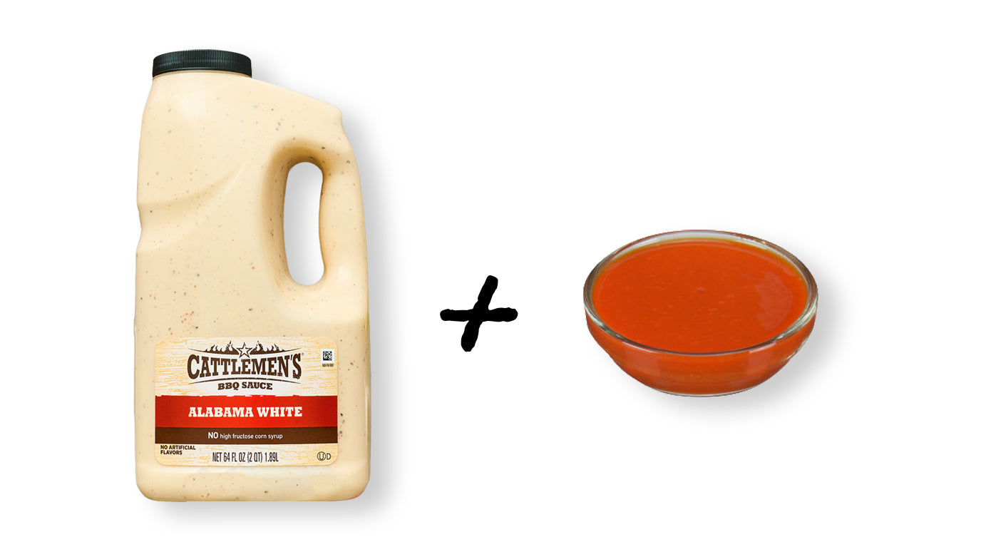 cattlemen's alabama white sauce with buffalo wings sauce